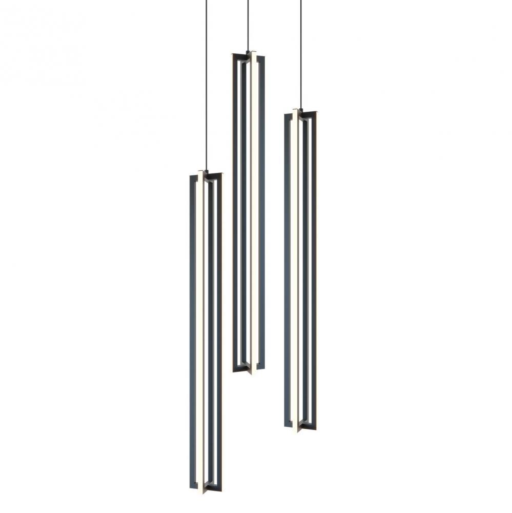 Cass 18'' 3 Light Medium Round Pendant - BK