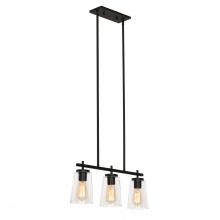 AFX Lighting, Inc. JNNP0523MBBK - Joanna 3 Light Linear Pendant