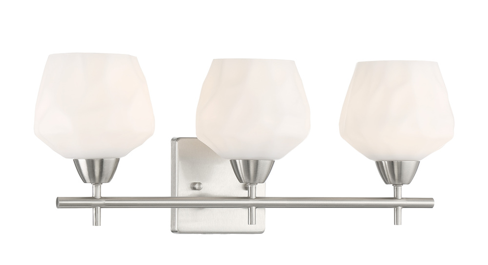 3 LIGHT, BATH FIXTURE IN METAL