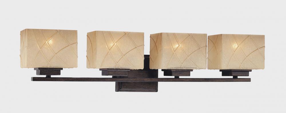 Four Light Bronze Vanity