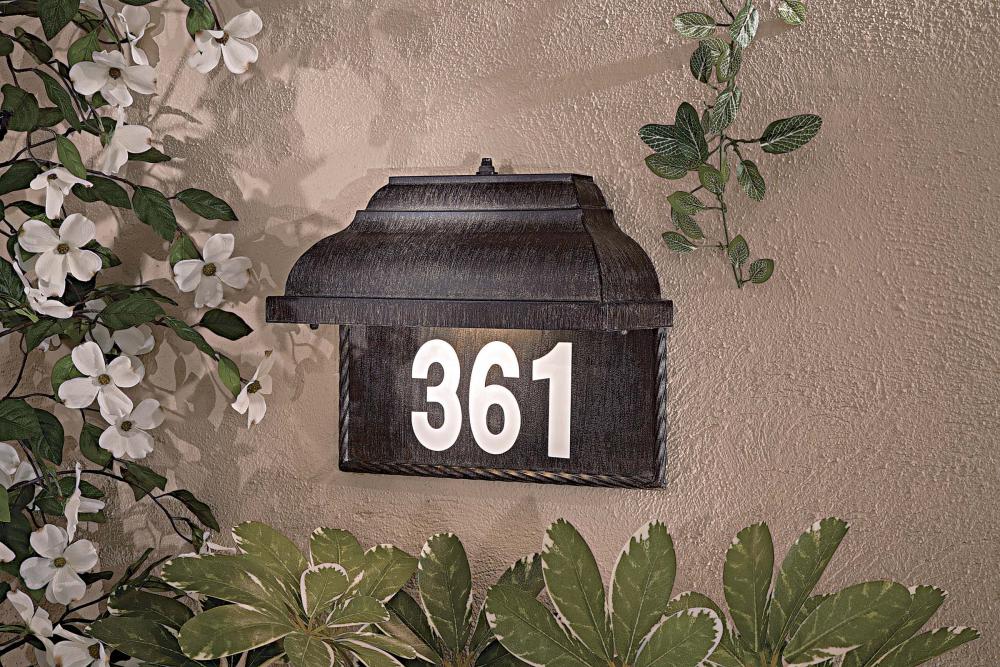 One Light Bronze Address Number