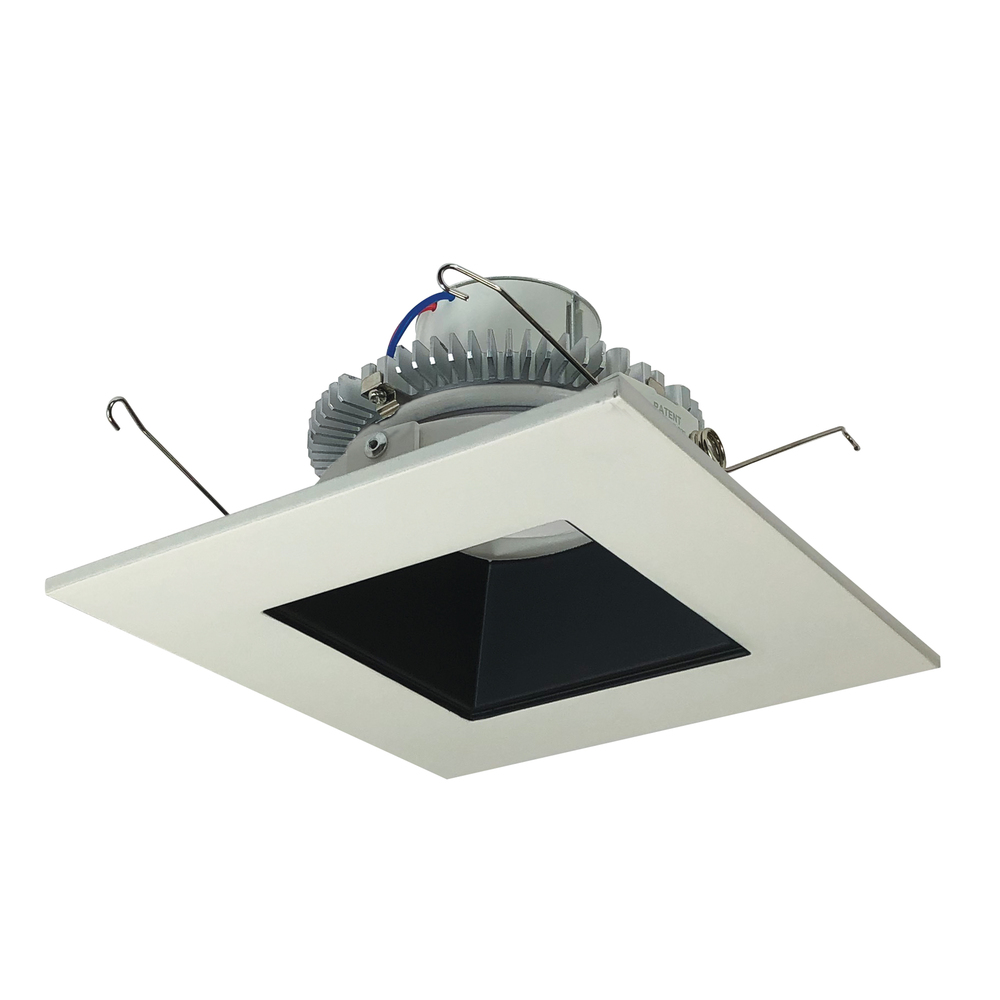 6" Cobalt Click LED Retrofit, Square Reflector, 750lm / 10W, 3000K, Black Reflector / White