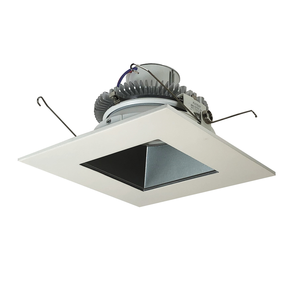 6" Cobalt Click LED Retrofit, Square Reflector, 1000lm / 12W, 3500K, Pewter Reflector / White