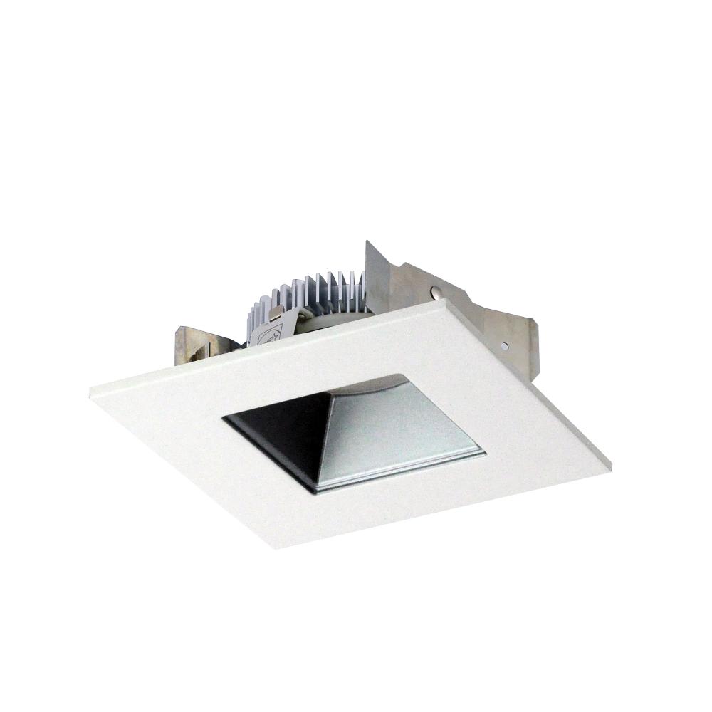 4" Cobalt Shallow High Lumen LED Trim, Square/Square Regress, 1250lm, 2700K, Haze/White