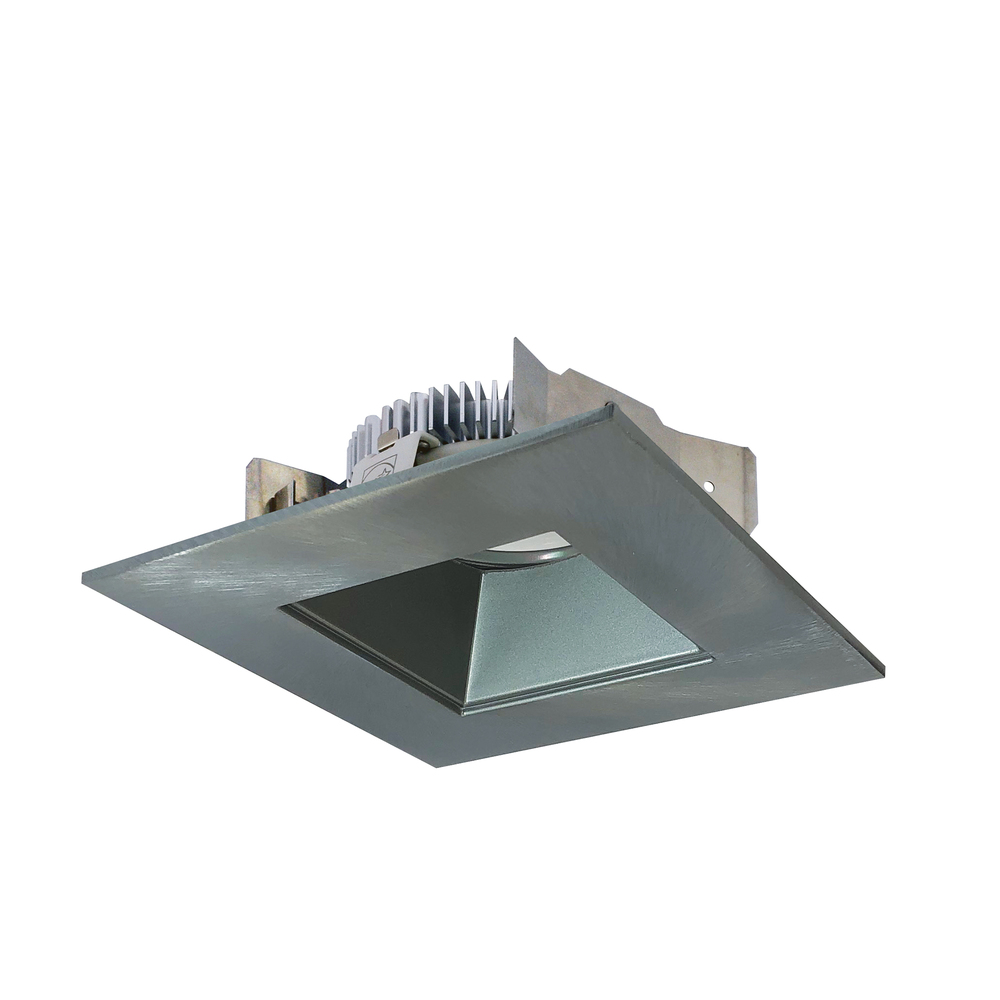 4" Cobalt Shallow High Lumen LED Trim, Square/Square Regress, 850lm, 3000K, Natural Metal