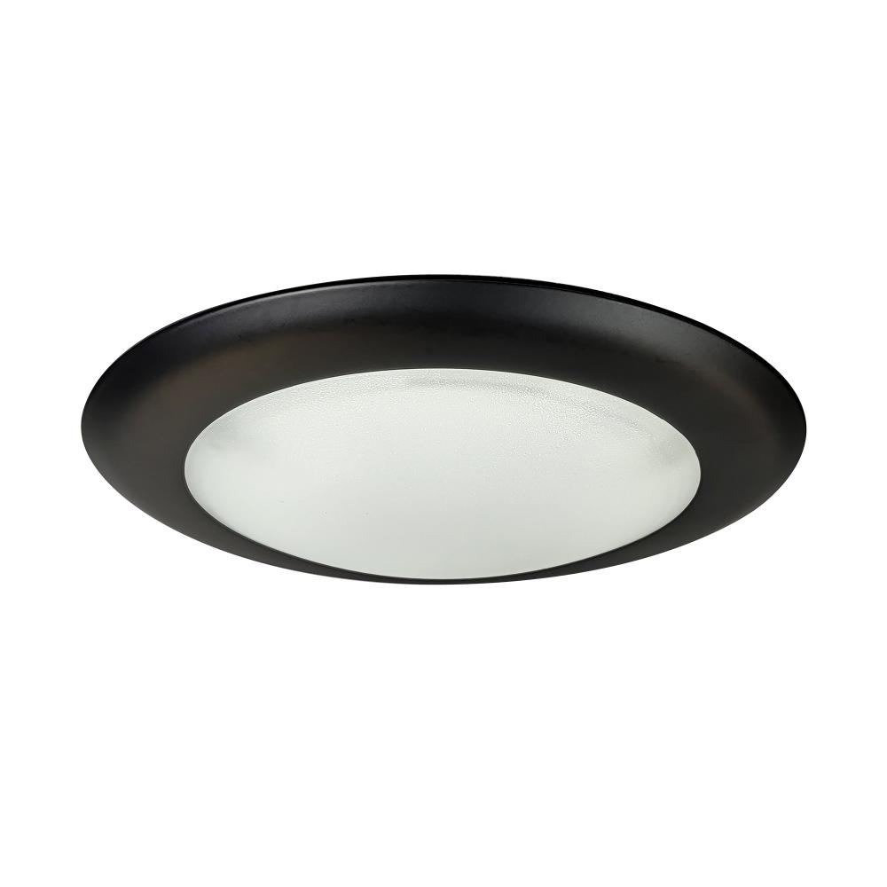 6" AC Opal LED Surface Mount, 1150lm / 16.5W, 3000K, Black finish