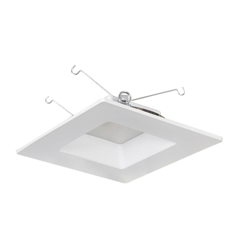 6" AC Onyx Square LED Retrofit Reflector, 1100lm / 17W, 4000K, White Finish