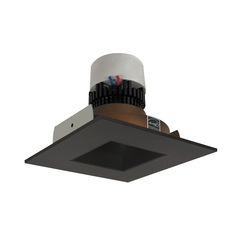 4" Pearl LED Square Retrofit Reflector with Square Aperture, 800lm / 12W, Comfort Dim, Bronze