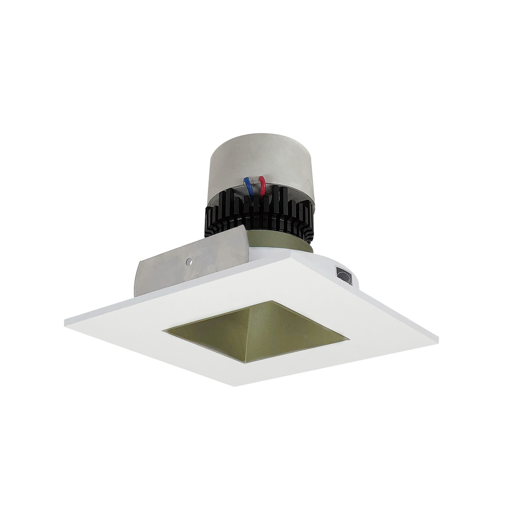 4" Pearl LED Square Retrofit Reflector with Square Aperture, 800lm / 12W, Comfort Dim, Champagne