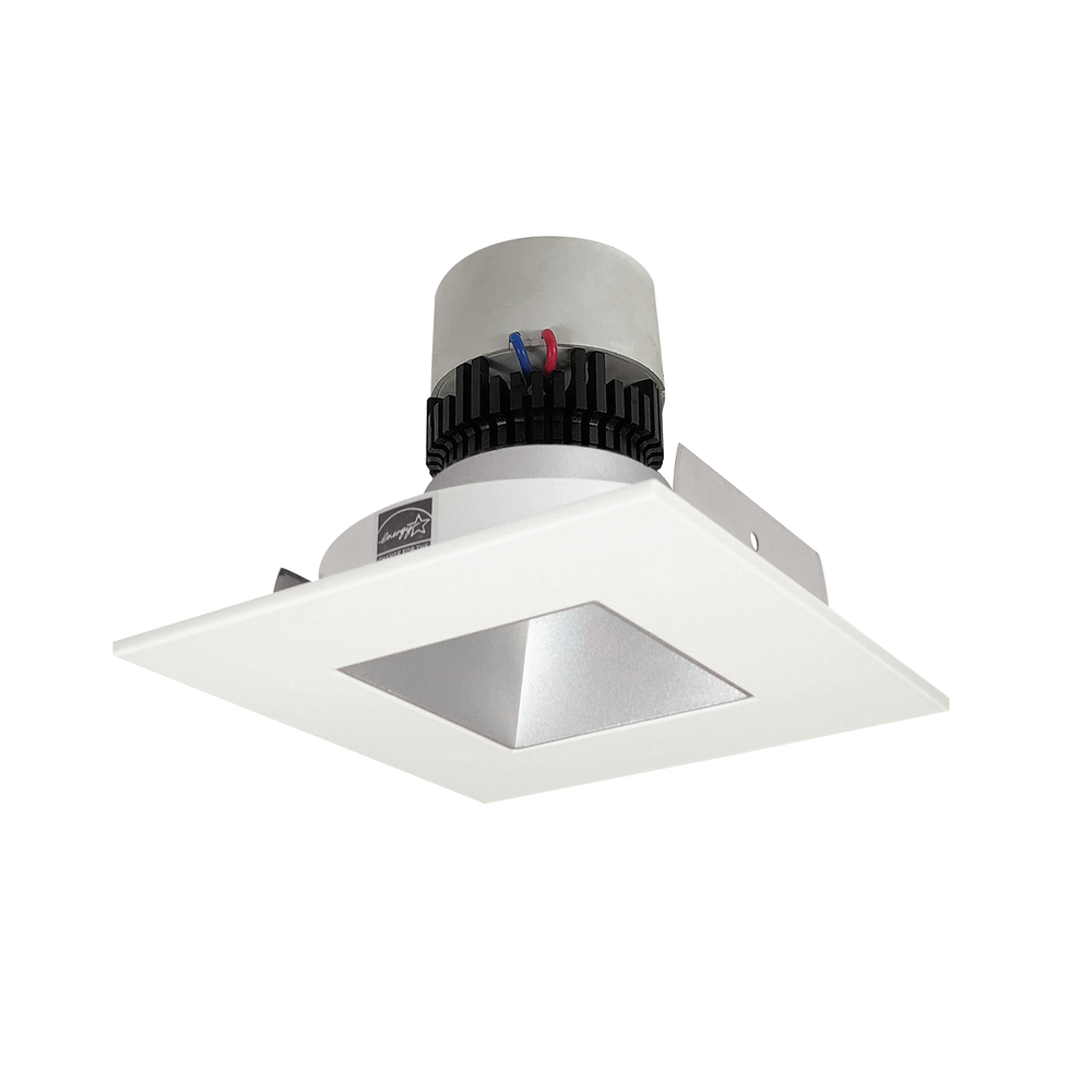 4" Pearl LED Square Retrofit Reflector with Square Aperture, 1000lm / 12W, 3500K, Haze Reflector