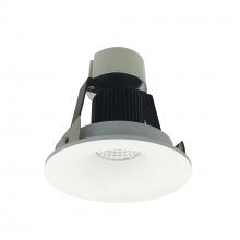 Nora NIR-4RNB27XMPW/10 - 4" Iolite LED Round Bullnose Retrofit, 1000lm / 12W, 2700K, Matte Powder White Finish