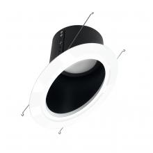 Nora NLRS-6S11L140B - 6" Super Sloped LED Retrofit Reflector, 1200lm / 16W, 4000K, Black Reflector / White Flange