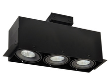 Nora NMRTLG-13D6L1927B - LED Trimless 3-Head MLS Housing, 30W / 2100lm per Head, 2700K, 32-Degrees Flood, Black, 120-277V