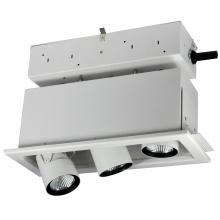 Nora NMRTLGPD-13D6L2027SW - Pull-Down LED Trimless 3-Head MLS, 30W / 2100lm per Head, Spot, 2700K, White, 120-277VV 0-10V