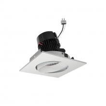 Nora NPRLV-4SC27XMPW - 4" Pearl Low Voltage LED Square Adjustable Cone Retrofit, 1200lm / 11W, 2700K, Matte Powder