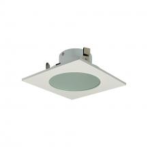 Nora NS-4926W - 4&#34; FROST FLAT LENS,SQ WHT TRIM