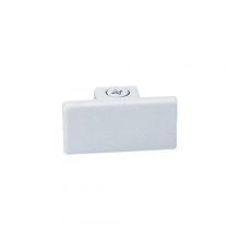 Nora NT-2318R/W - Dead End Cap, 2 Circuit Track, Right Polarity, White