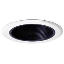 Nora NT-5010B - 5" Stepped Baffle w/ Metal Ring & Bracket, Black/White