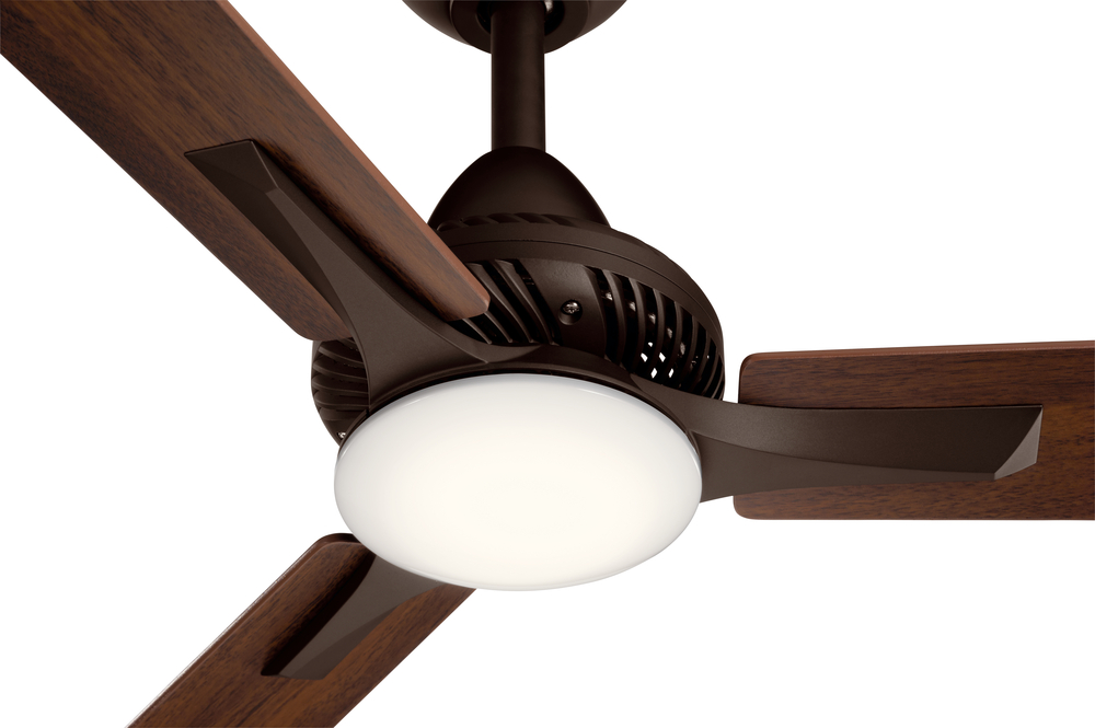 52" Kosmus LED Fan Satin Natural Bronze