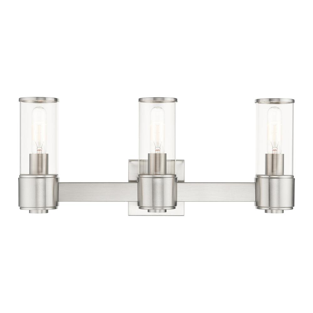 3 Light Brushed Nickel Vanity Sconce