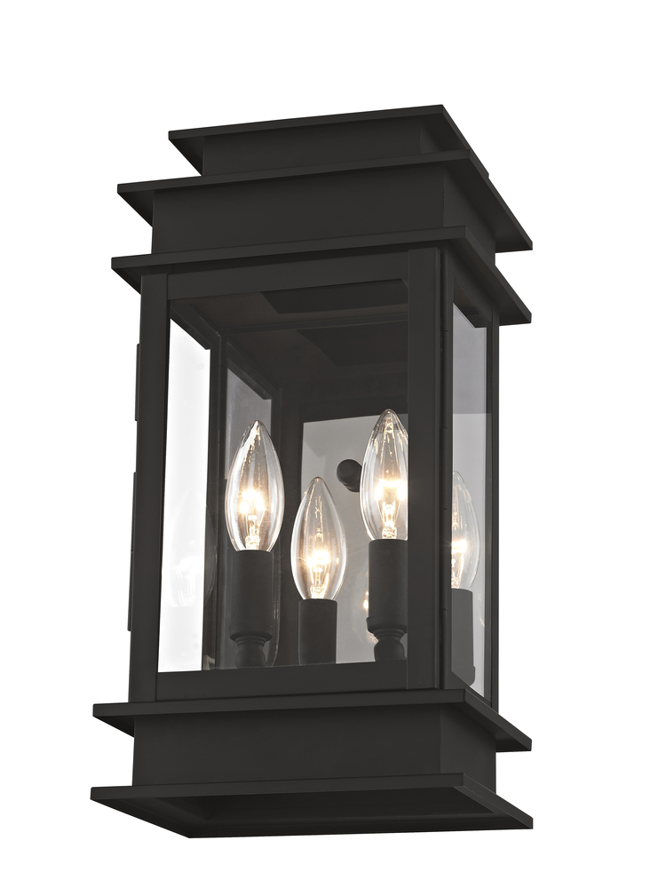 2 Light Black Outdoor Wall Lantern