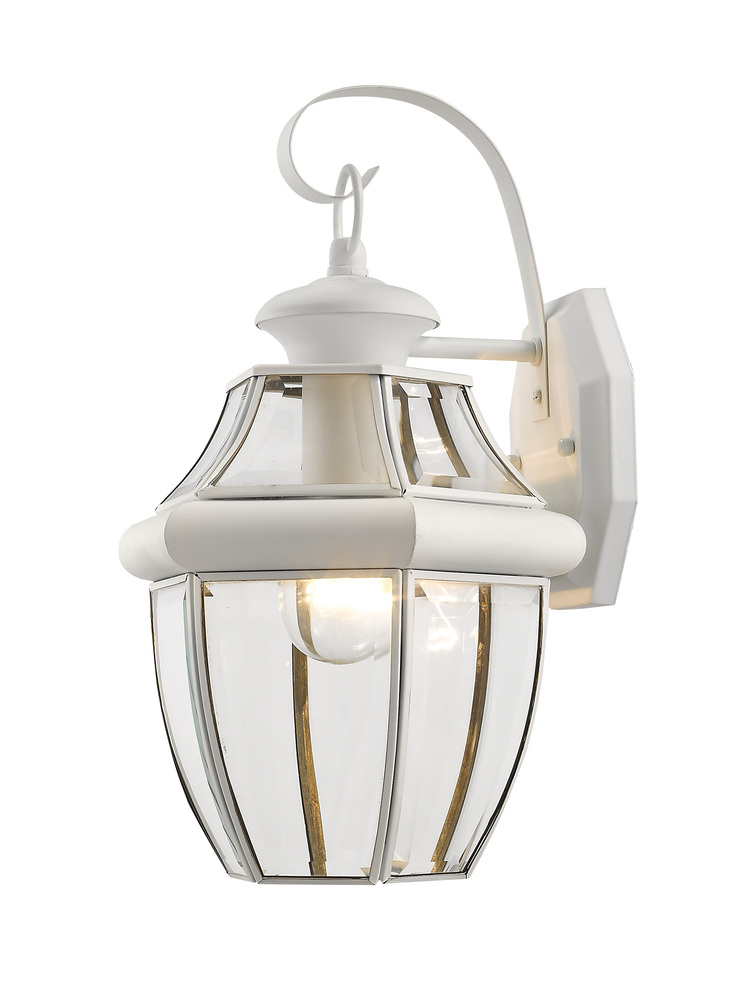 1 Light White Outdoor Wall Lantern