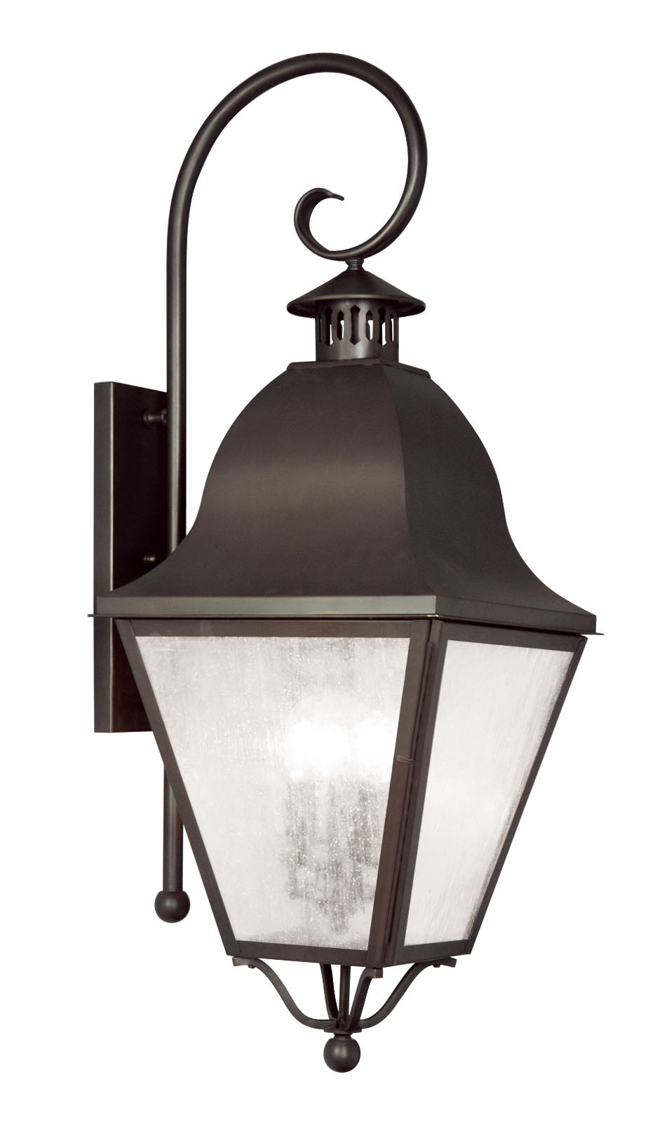 4 Light Bronze Outdoor Wall Lantern