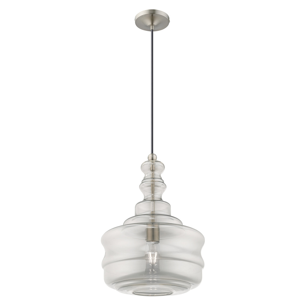 1 Lt Brushed Nickel Mini Pendant