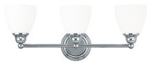 Livex Lighting 13663-05 - 3 Light Polished Chrome Bath Light