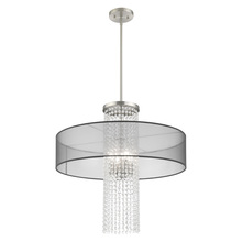 Livex Lighting 43205-91 - 4 Lt Brushed Nickel Pendant Chandelier