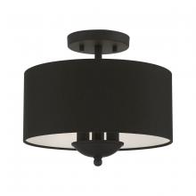 Livex Lighting 43441-04 - 3 Light Black Semi-Flush Mount