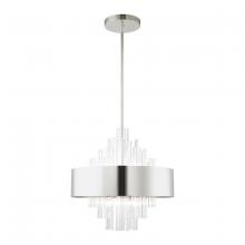 Livex Lighting 48874-35 - 8 Lt Polished Nickel Pendant Chandelier