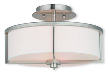 Livex Lighting 51073-91 - 2 Light Brushed Nickel Ceiling Mount