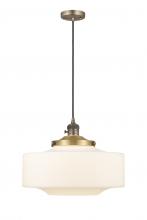 Innovations Lighting 201CSW-BB-G691-16 - Bridgeton - 1 Light - 16 inch - Brushed Brass - Cord hung - Mini Pendant