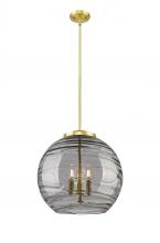 Innovations Lighting 221-3S-SG-G1213-18SM - Athens Deco Swirl - 3 Light - 18 inch - Satin Gold - Cord hung - Pendant