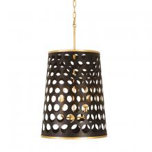 Varaluz 346F04MBFG - Bailey 4-Lt Foyer Pendant - Matte Black/French Gold