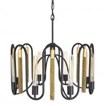 Varaluz 354P08MBAG - Darden 8-Lt Pendant - Matte Black/Antique Gold