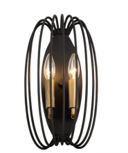 Varaluz 375W02CBHG - Nico 2-Lt Sconce - Carbon/Havana Gold