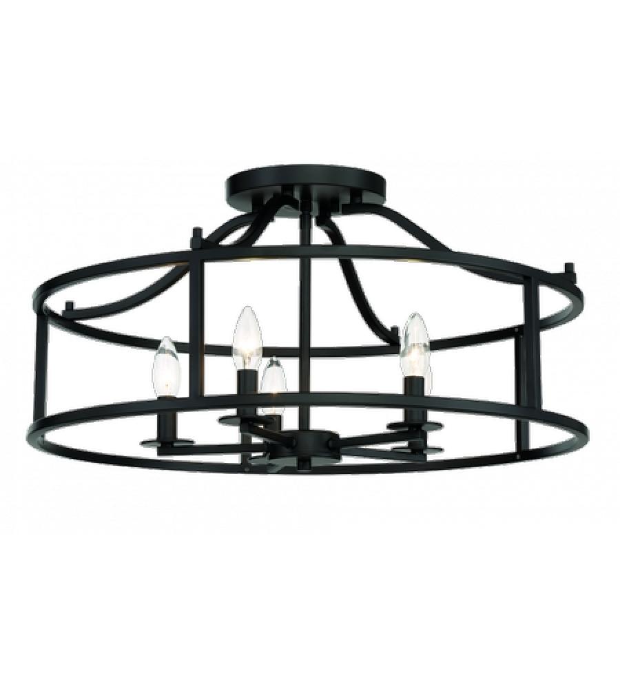 Stockton 5-Light Ceiling Light in Matte Black