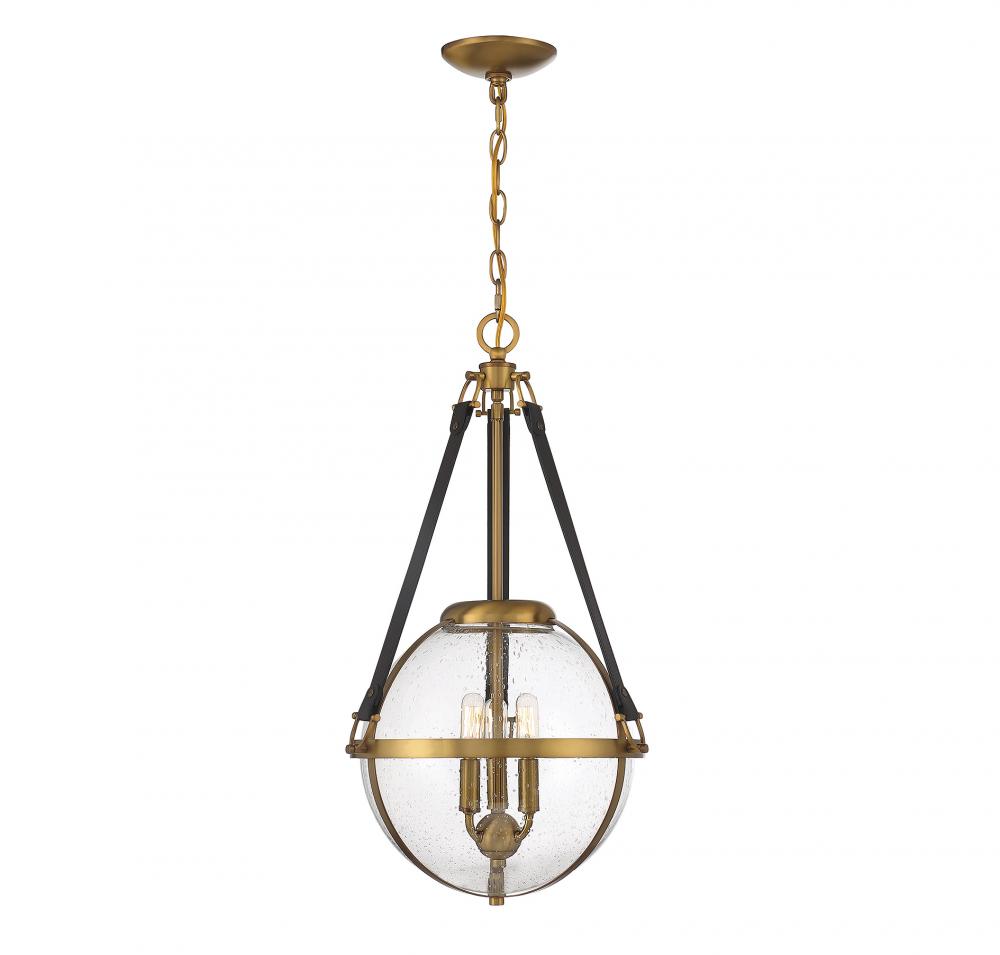 Bozeman 3-Light Pendant in Warm Brass