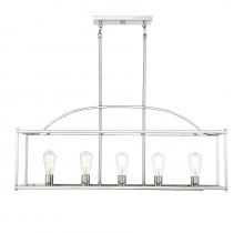 Savoy House 1-190-5-109 - Palladian 5-Light Linear Chandelier in Polished Nickel