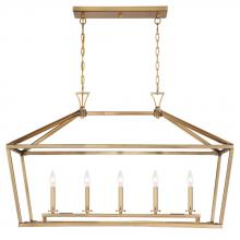 Savoy House 1-424-5-322 - Townsend 5-Light Linear Chandelier in Warm Brass