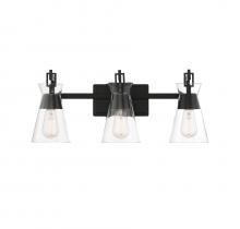 Savoy House 8-1830-3-BK - Lakewood 3-Light Bathroom Vanity Light in Matte Black