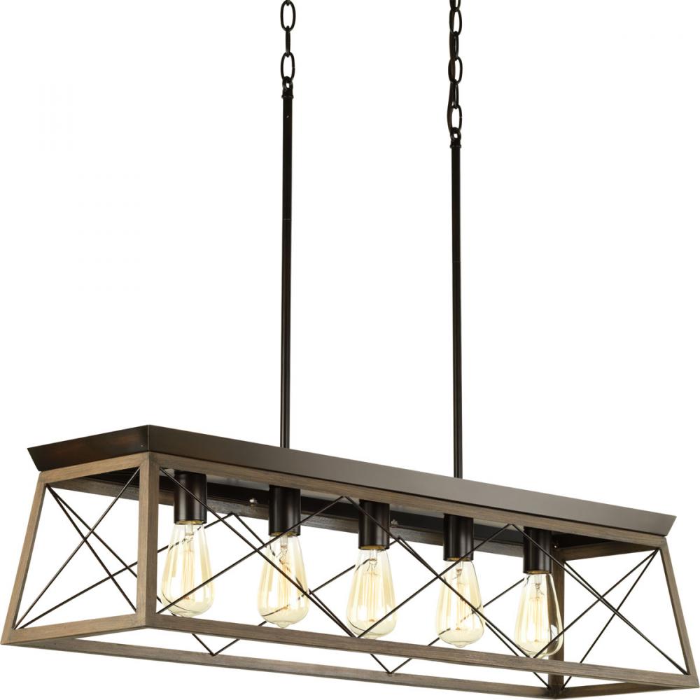 Briarwood Collection Five-Light Linear Chandelier