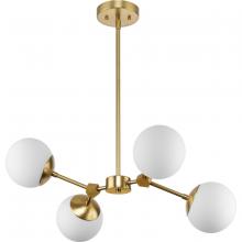 Progress P400307-109 - Haas Collection Four-Light Brushed Bronze Mid-Century Modern Chandelier