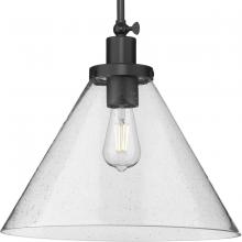 Progress P500384-31M - Hinton Collection One-Light Matte Black Modern Farmhouse Pendant