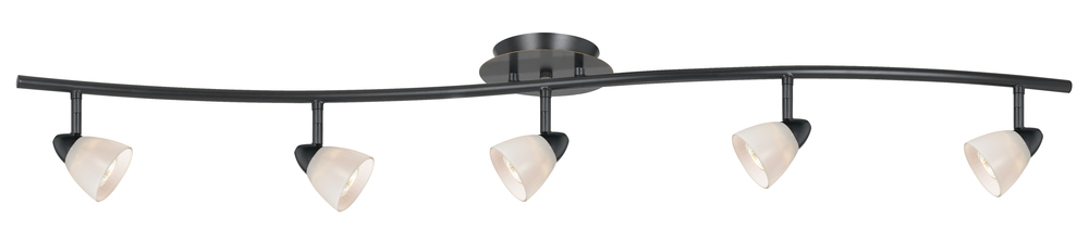 7.25-19.25" Inch Adjustable Metal Serpentine Five Light Ceiling Fixture