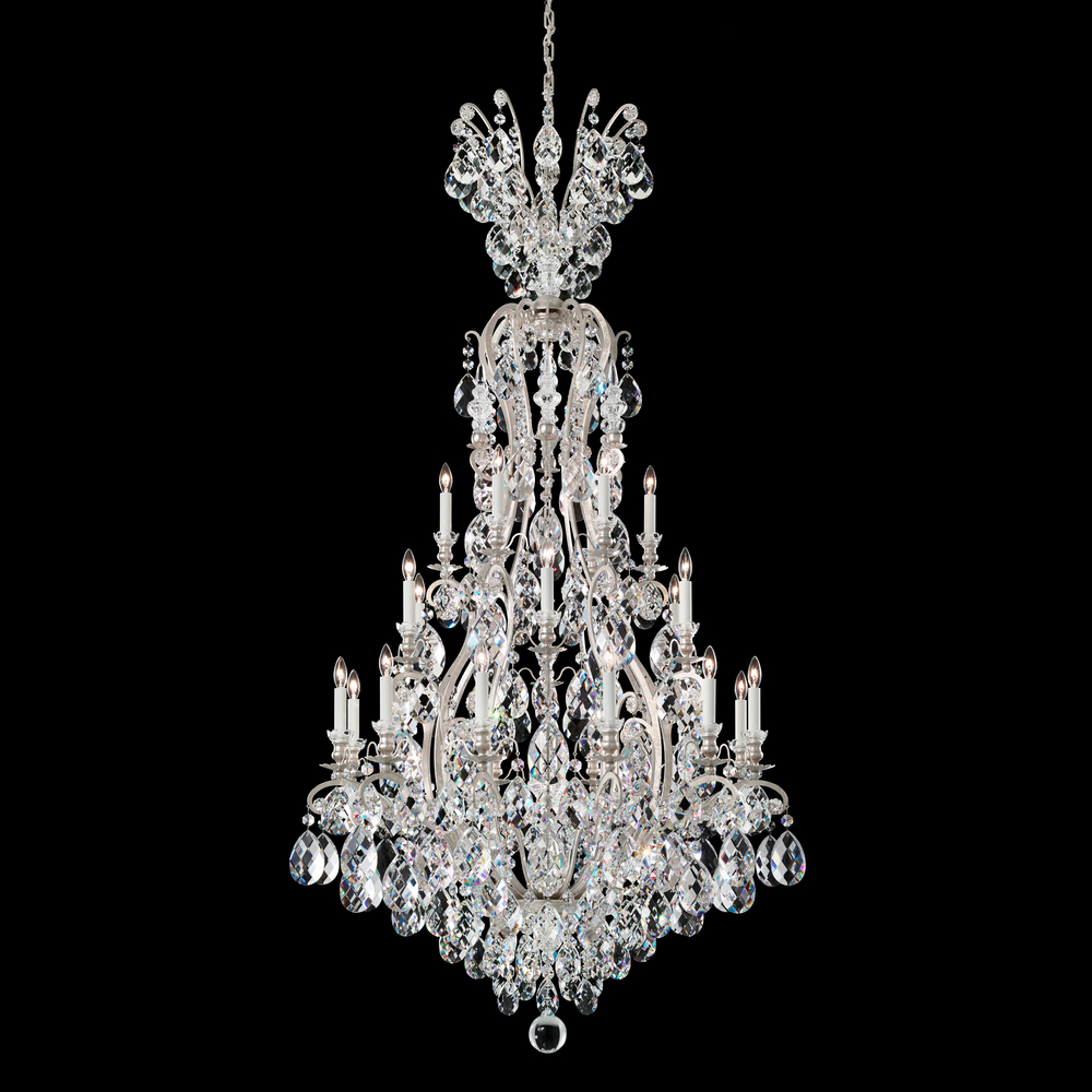 Renaissance 25 Light 120V Chandelier in Heirloom Bronze with Clear Heritage Handcut Crystal