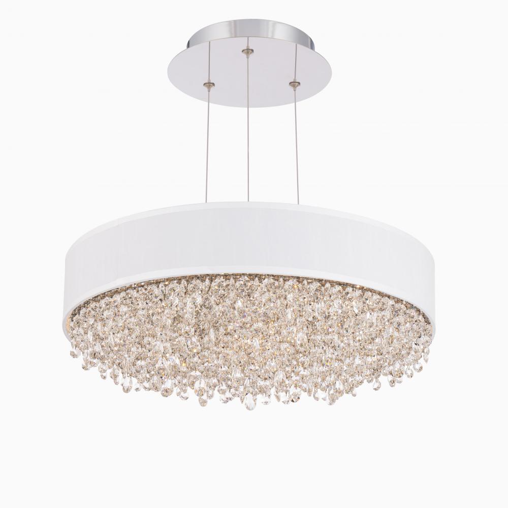 Eclyptix LED 19in 3000K/3500K/4000K 120V-277V Pendant in Polished Stainless Steel with Clear Radia