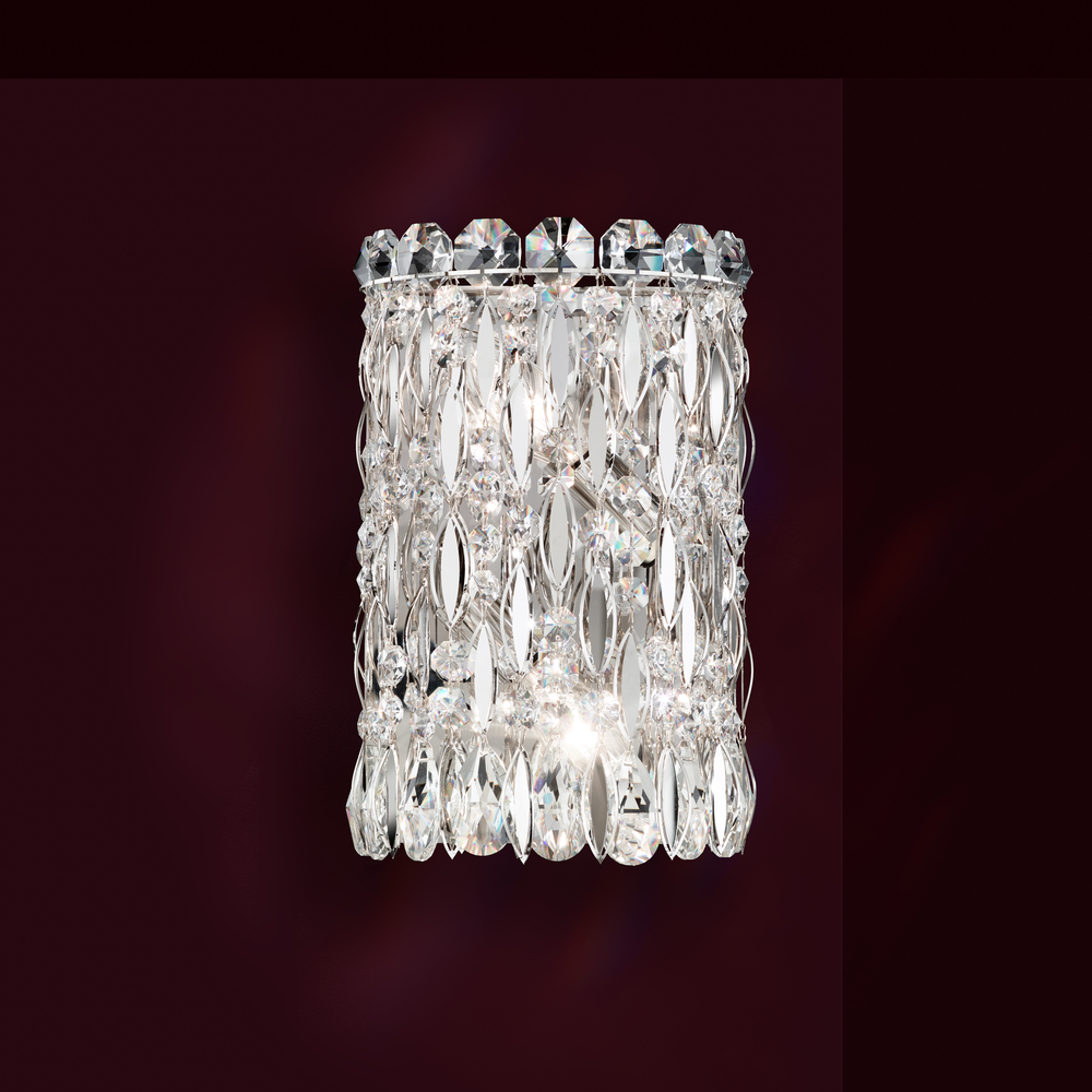 Sarella 2 Light 120V Wall Sconce in Antique Silver with Heritage Handcut Crystal